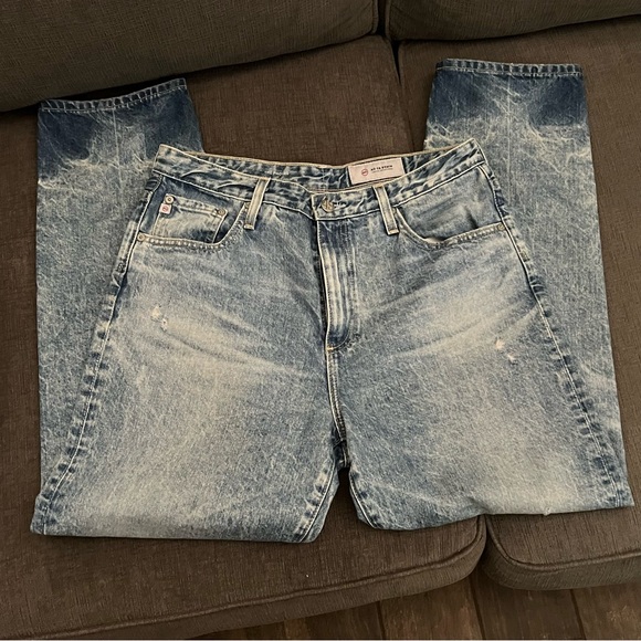 AG Jeans ‘The Phoebe’ High Rise Straight / Crop in 18 Years Harnessed Light Wash - Picture 6 of 10